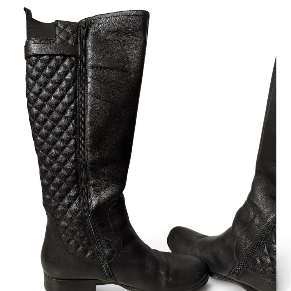 Naturalizer Jamon Black Riding Boots Size 7.5 M